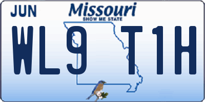 MO license plate WL9T1H