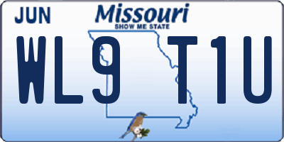 MO license plate WL9T1U