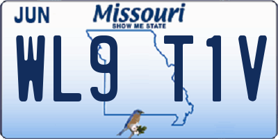 MO license plate WL9T1V
