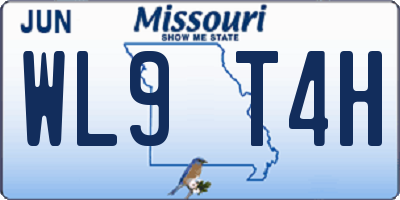 MO license plate WL9T4H