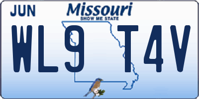 MO license plate WL9T4V