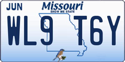 MO license plate WL9T6Y