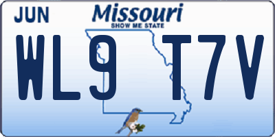 MO license plate WL9T7V