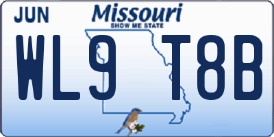 MO license plate WL9T8B
