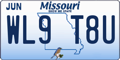 MO license plate WL9T8U