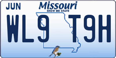 MO license plate WL9T9H