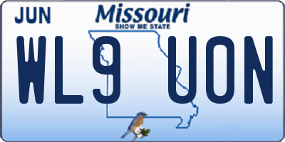 MO license plate WL9U0N
