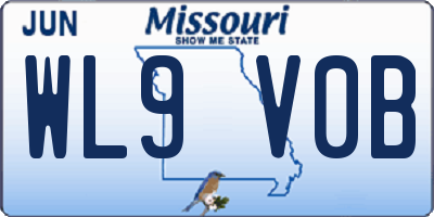 MO license plate WL9V0B