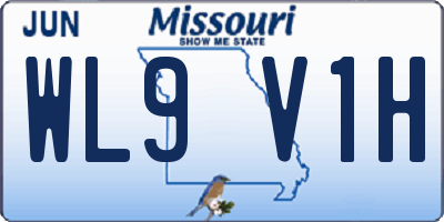 MO license plate WL9V1H