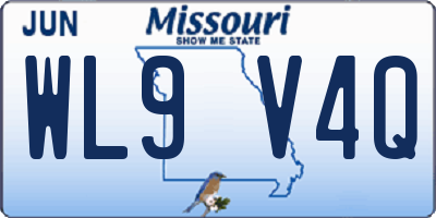 MO license plate WL9V4Q