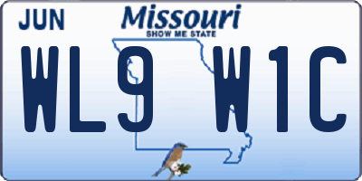 MO license plate WL9W1C