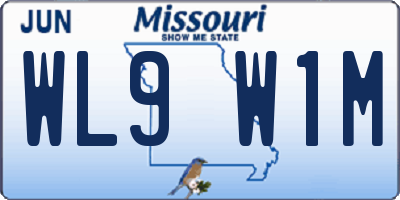 MO license plate WL9W1M