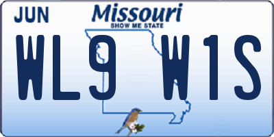 MO license plate WL9W1S