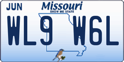 MO license plate WL9W6L