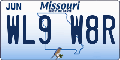 MO license plate WL9W8R