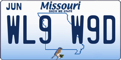 MO license plate WL9W9D
