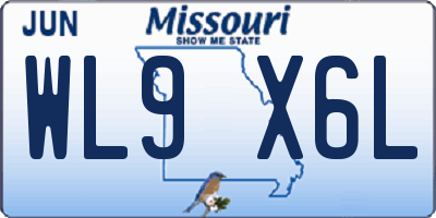 MO license plate WL9X6L