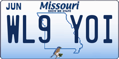 MO license plate WL9Y0I