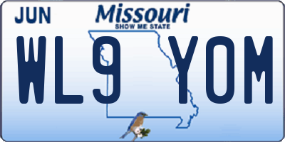MO license plate WL9Y0M