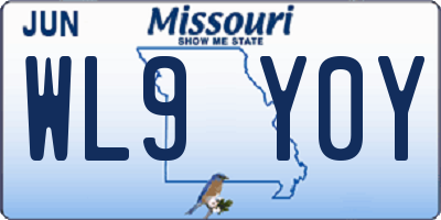 MO license plate WL9Y0Y