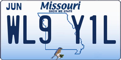 MO license plate WL9Y1L