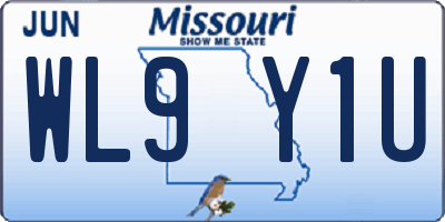 MO license plate WL9Y1U