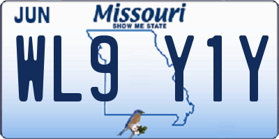 MO license plate WL9Y1Y