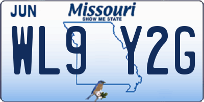 MO license plate WL9Y2G