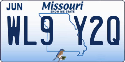 MO license plate WL9Y2Q