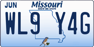 MO license plate WL9Y4G