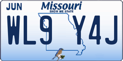 MO license plate WL9Y4J