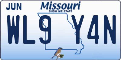 MO license plate WL9Y4N