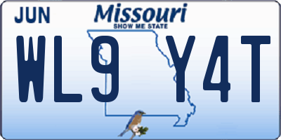 MO license plate WL9Y4T
