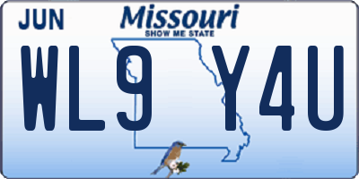 MO license plate WL9Y4U