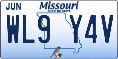 MO license plate WL9Y4V