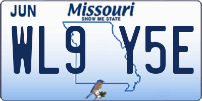 MO license plate WL9Y5E