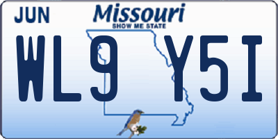 MO license plate WL9Y5I