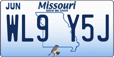 MO license plate WL9Y5J