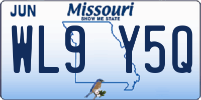 MO license plate WL9Y5Q