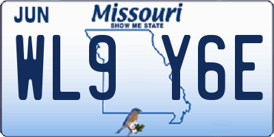 MO license plate WL9Y6E