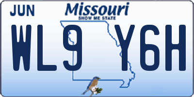 MO license plate WL9Y6H