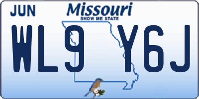 MO license plate WL9Y6J