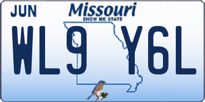 MO license plate WL9Y6L