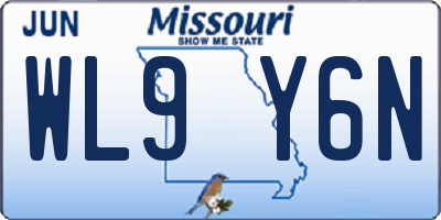 MO license plate WL9Y6N
