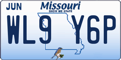 MO license plate WL9Y6P