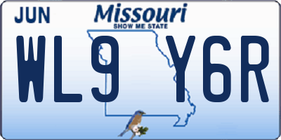 MO license plate WL9Y6R
