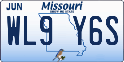 MO license plate WL9Y6S