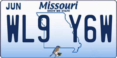 MO license plate WL9Y6W