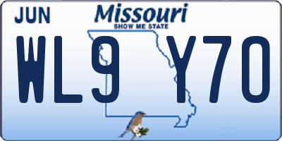 MO license plate WL9Y7O