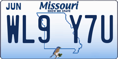 MO license plate WL9Y7U